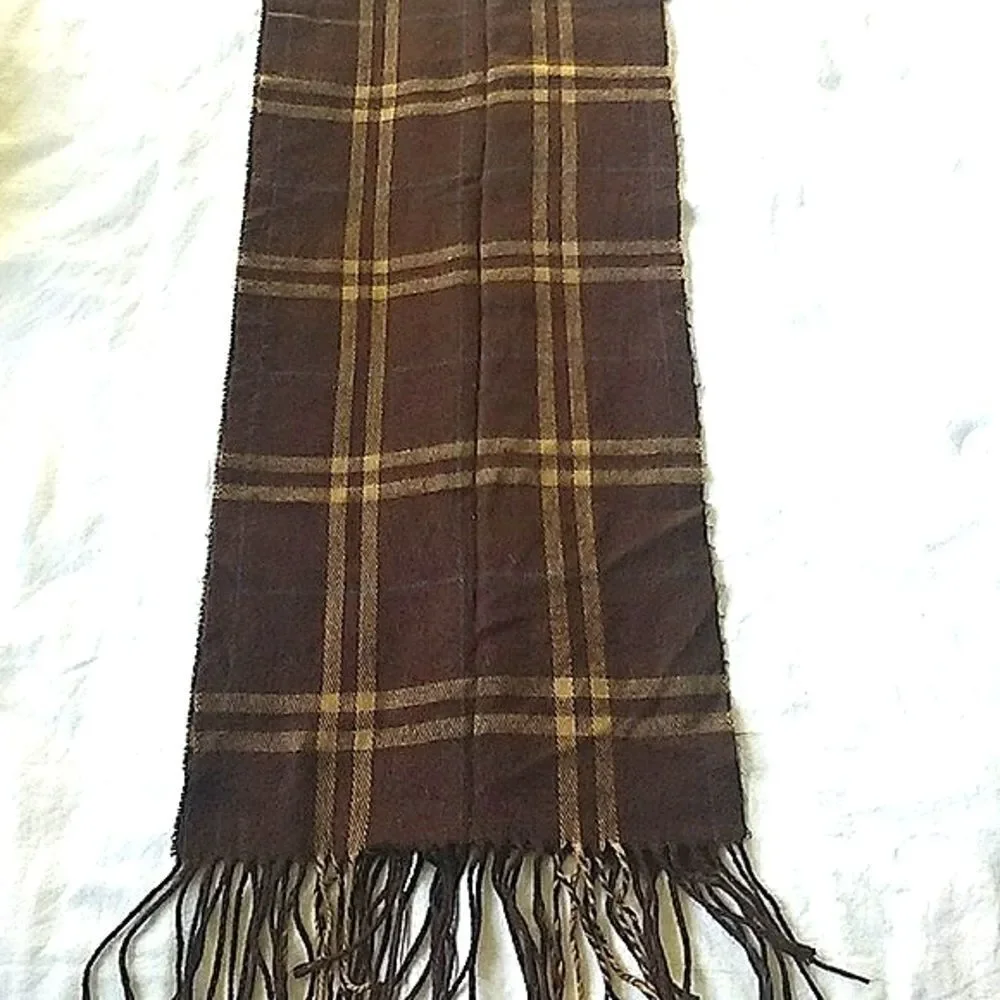 Dockers Acrylic Brown Tan Unisex Oblong Scarf